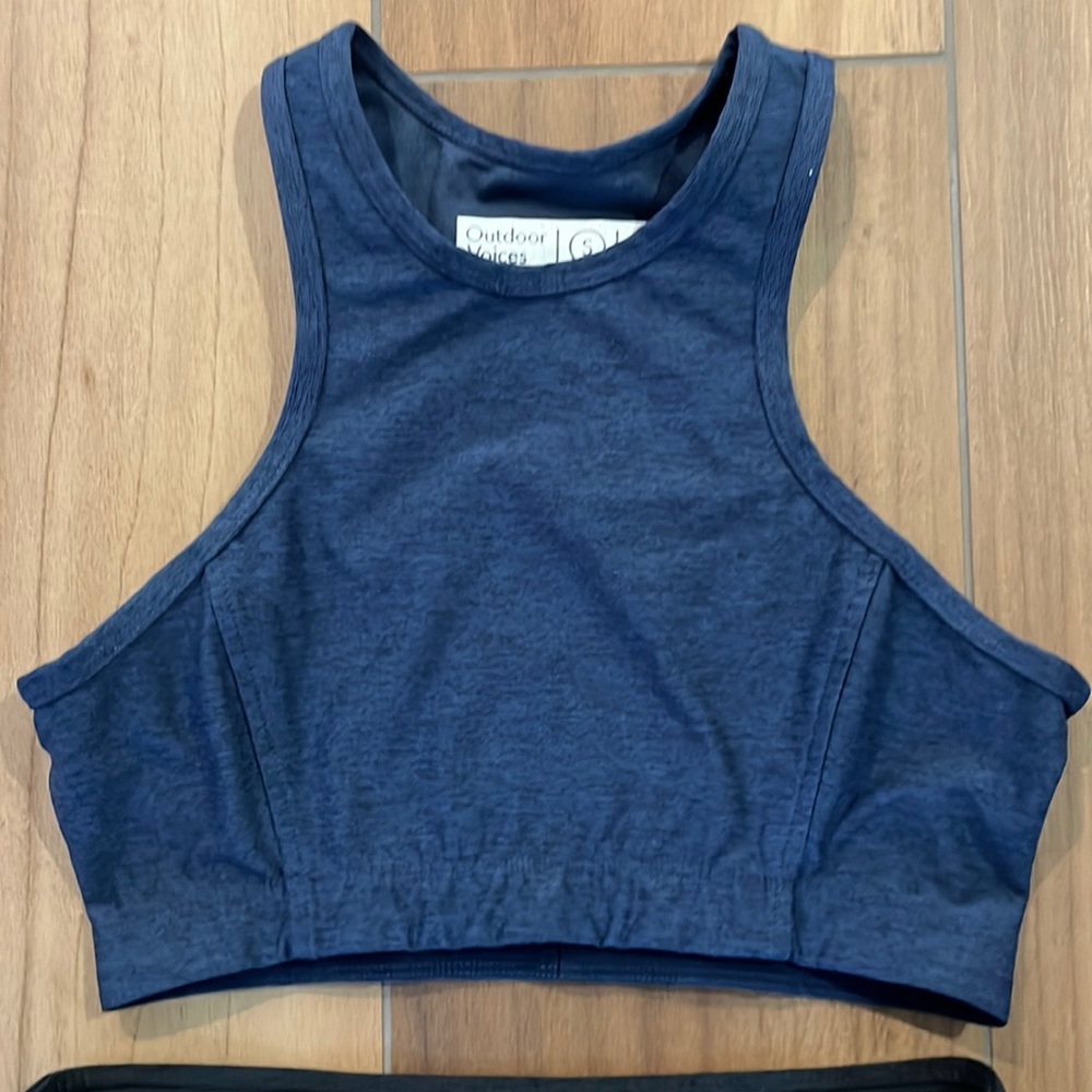 Outdoor Voices Navy sports bra size small.